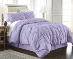 Chezmoi Collection Berlin Lavender Pinch Pleat Twin Comforter Set, 2-PIECE (c.... Fixed Price $56.89.
