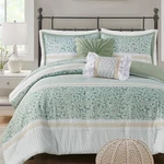 Madison Park Comforter Set, Seersucker Floral Queen Size Sets, Microfi. Fixed Price $95.99.