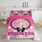 Homewish Girly Princess Kids Comforter Set Full Sizebowknot White Dots Beauty. Fixed Price $114.79.