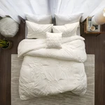 Madison Park Giselle 4-PC. Tufted Seersucker Comforter Set Full / Queen Ivory. Fixed Price $58.83.