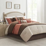 Madison Park Palisades Comforter Set Modern Faux Suede Pieced Stripe All, Queen. Fixed Price $156.99.