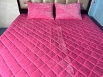 Modern Warm Set Baby Pink Velvet King Size Comforter Bedding. Fixed Price $205.00.