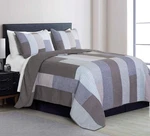 Chezmoi Collection Sora 3-PIECE Plaid Checkered Grid Patchwork Stripe Quilt S.... Fixed Price $60.42.