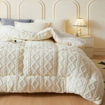 Sherpa Tufted Comforter Fluffy Farmhouse Bedding Blanket Queen King. Fixed Price $37.99.