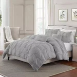 Ultra Plush Floral Pintuck Comforter Set Gary -twin/twin Xl Free Shipping. Fixed Price $73.99.