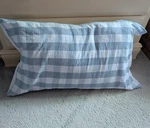 Threshold Pillow Sham Cotton Blue & White Buffalo Plaid 32"X18". Fixed Price $8.00.