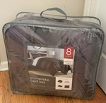 7 Piece Out Of 8 Ashton Full Set In Grey/black: Sheets/shams/comforter. Fixed Price $65.00.