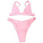 Jeniulet Women's 2PC High Cut Cheeky Bikini Set Padded Adjustable Removable Pads. Fixed Price $7.99.