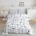 Feelyou Aircraft Bedding Set Kids Airplane Print Comforter Boys Girls Dec.... Fixed Price $67.47.