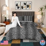 Castle Fairy Leopard Print Comforter Set Full Size Black Grey Cheetah Fur. Fixed Price $100.50.