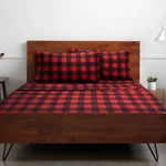 1500 Supreme Collection Buffalo Plaid Black Red 4 Pc Microfiber Bed Sheet Set. Fixed Price $27.99.