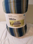 Room Essentials Reversible Microfiber Comforter Full/queen Size Blue Stripe. Fixed Price $19.95.