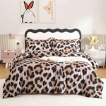 Sdy Leopard Twin Size Comforter Set, Luxury Soft Bed Bag 5 Pieces, .... Fixed Price $54.80.