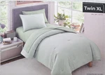 Britannica Home Fashions Twin Xl 5 Piece Comforter Set Green Stripe. Fixed Price $49.95.