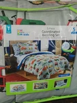 Nip New Mainstays Kids Boys Twin 5 Pc Transportation Bedding Comforter Sheet Set. Fixed Price $44.99.