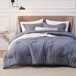 Bedsure Full Comforter Set Denim Grey Soft Bedding All Seasons 3 Pieces. Fixed Price $71.98.