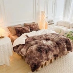Luxury Faux Fur Shaggy Comforter Set Size Plush & Sherpa Reversible. Fixed Price $89.99.