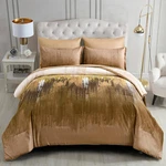 Wongs Queen King 7PC Brown Abstract Art Gradient Quilt Set Soft Microfiber. Fixed Price $77.46.