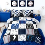 Baseball Twin Comforter Set With Sheets Boys Girls Patchwork 7 P.... Fixed Price $50.77.