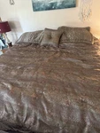 Croscill Home Paisley Comforter Set Queen Brown Green Metallic 5 Pc Bedding. Fixed Price $129.98.