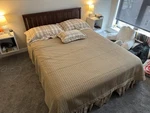Grand Hotel Queen Sized Bedding Skirt. Fixed Price $175.00.
