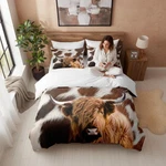 Ccoutuechen Cow Bedding Comforter Set King Size Brown Western Quilted. Fixed Price $83.32.