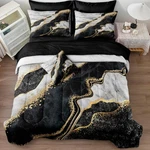 Merryword Black White Marble Comforter Set California King,. Fixed Price $147.45.