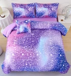 Rynghipy Girls Full Bedding Set Purple Rainbow Comforter Kids 6 Piece Sparkle. Fixed Price $70.55.