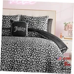 Juicy Couture Modern Satin Comforter Set - Luxury Bed Queen Black Leopard. Fixed Price $173.75.