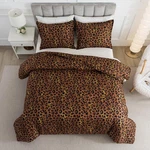 Caressma Safari Leopard Cheetah Print Brown Comforter Set Full Size 3 Pieces All. Fixed Price $52.00.