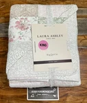 New Laura Ashley Paisley Celina Patchwork Pink White King Quilt Set 3PC. Fixed Price $129.97.