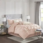 Madison Park 7PCS Bag Comforter Set Tufted Pleated Faux Silk Bedding. Fixed Price $105.99.