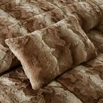 Modern Luxury Chic Ultra Soft Plush Faux Fur Brown Tan Taupe Comforter Set. Fixed Price $158.32.