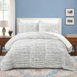 Modern Heirloom Floral Toile 2-PIECE Comforter Set Ruched All Seasons Bedding. Fixed Price $84.53.