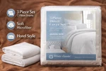 White Classic Queen Duvet Cover Set 3 Piece Microfiber Hotel Bedding New. Fixed Price $29.49.