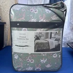 Threshold Boho Reversible Printed Comforter Set - Green Floral Full/queen. Fixed Price $39.99.
