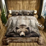 Erosebridal Grizzly Bear Bedding Set King Hunting Wild Animal Comforter Rust. Fixed Price $96.78.