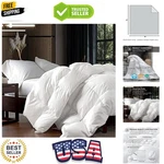 Luxurious Queen Size Goose Down Fiber Waterfowl Feather Comforter Duvet.... Fixed Price $274.39.