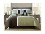Chezmoi Collection Upland 7-PIECE Quilted Patchwork Comforter Set, Coffee Bro.... Fixed Price $133.81.