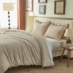 100% Washed Cotton Duvet Cover Set 3 Pieces With Triangle Hem Solid Colour Li.... Fixed Price $47.21.