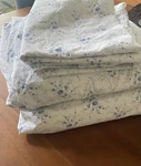 Ralph Lauren Cotton King 4PC Cottage Floral White Blue Sheet Set Shabby Chic. Fixed Price $99.99.