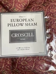 Croscill Melrose European Pillow Sham X 27REVERSIBLE Gold Cord Border. Fixed Price $20.00.