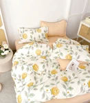 Say Yes Bedding Queen Reversible Comforter Set Long Island Floral Yellow Cotton. Fixed Price $129.00.