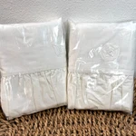 Pottery Barn Loveshackfancy Embellished Rosette Sham (2) Standard White. Fixed Price $99.00.