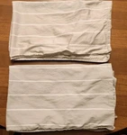 Nate Berkus Project 62 Pillow Shams Queen Size Gray & White Striped Cotton Pair. Fixed Price $12.95.