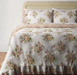 3PC Full/queen Floral Double Ruffle Comforter Set - Threshold Studio Mcgee Rare. Fixed Price $140.00.
