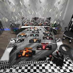 Castle Fairy Racing Car Bedding Set Full Size Extreme Sports Theme Comforter. Fixed Price $130.02.
