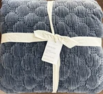 Pottery Barn Velvet Lattice Handcrafted Quilt King Cobalt Blue New. Fixed Price $289.99.