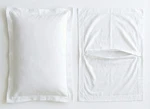 4 Pack Supima Cotton Pillow Shams White Hotel Bedding, Envelope Back, 2" Flange. Fixed Price $19.99.