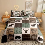 Luvivihome 3PCS Rustic Cabin Set, Brown Sage Green Queen Comforter,.... Fixed Price $117.17.